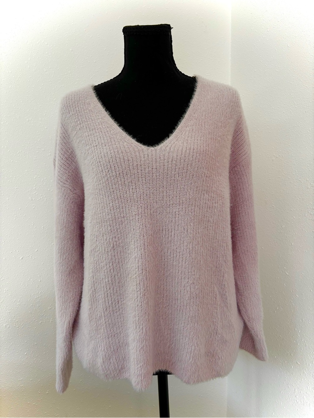 H&M Pale Lavender V-Neck Knit Sweater